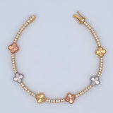 Pulso Tenis Trebol 14.75gr / 19.5cm / Tres Oros Nac.Esp. 18K $