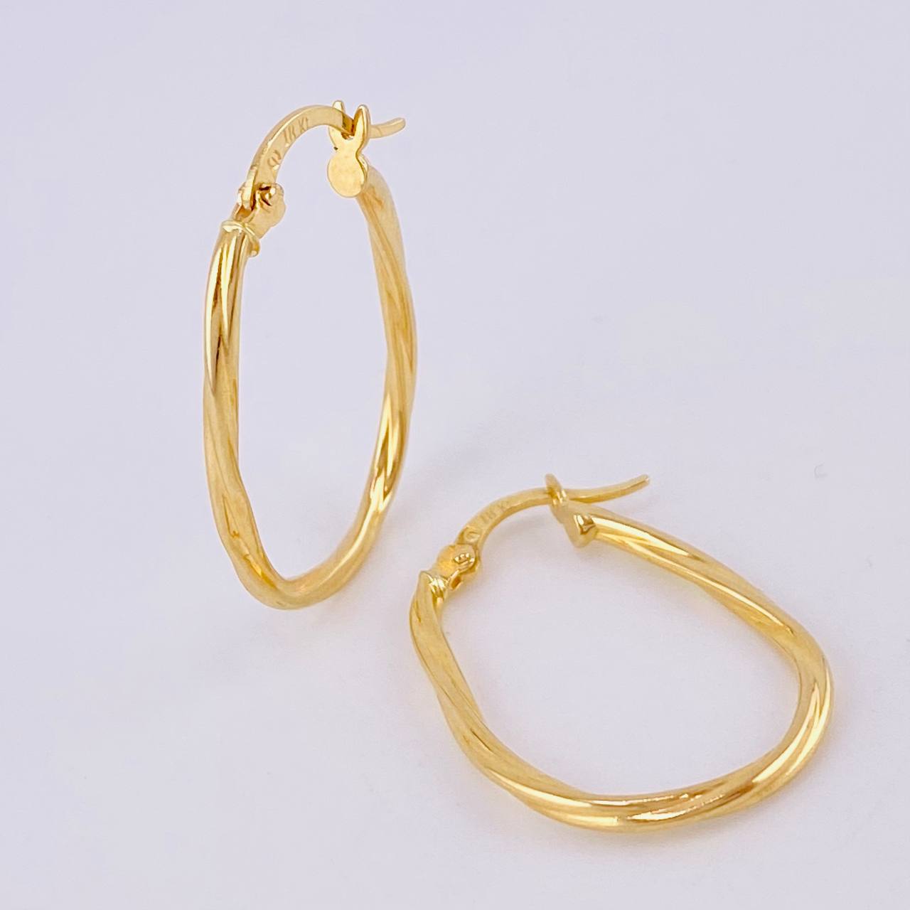 Candongas Candongas Nilo Ovaladas 1.45gr / 2.7cm / Oro Amarillo 18K *