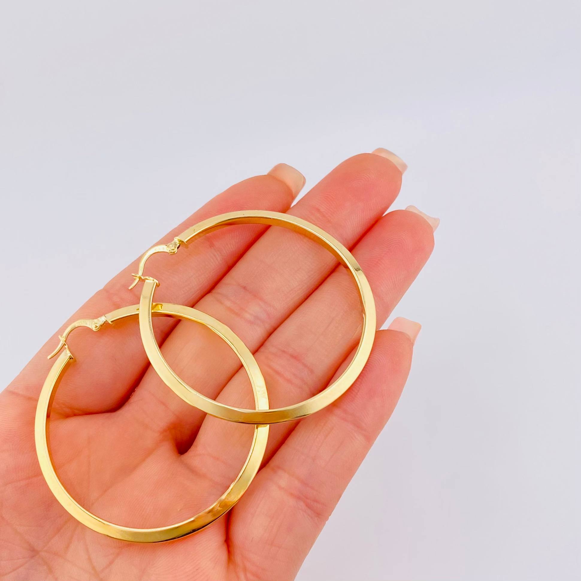 Candongas Clau 4.05gr / 5cm / Oro Amarillo 18K