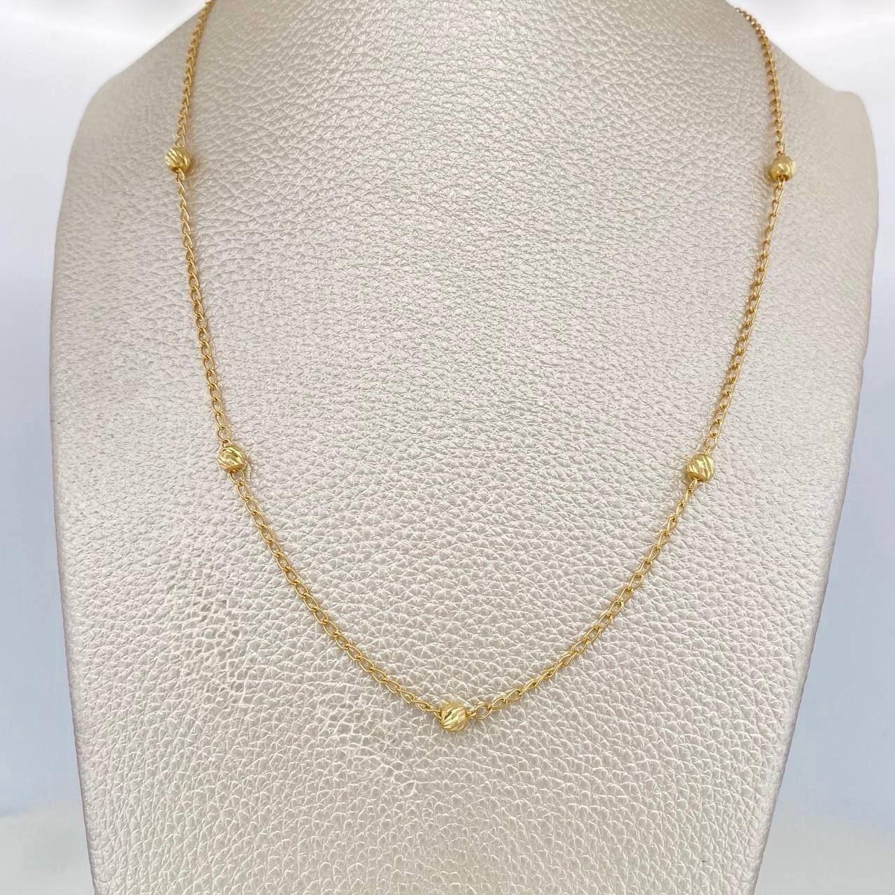 Cadena Espiga 2.9 g / 43 cm / 4 mm Oro Amarillo 18K