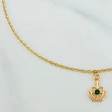 Tobillera Aro Seguido Corona 1.7 g / 25 cm / 4 mm Oro Amarillo 18K