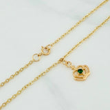 Tobillera Aro Seguido Corona 1.7 g / 25 cm / 4 mm Oro Amarillo 18K
