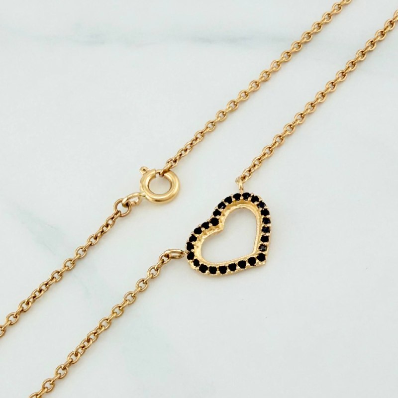 Cadena Aro Seguido Corazon 4.5 g / 53.5 cm / 1.53 mm Oro Amarillo 18K