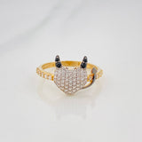 Anillo Corazon Devil 2.7 g / T8 Oro Amarillo 18K