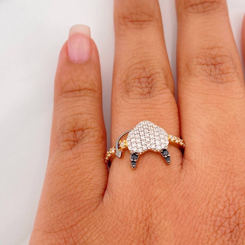 Anillo Corazon Devil 2.7 g / T8 Oro Amarillo 18K