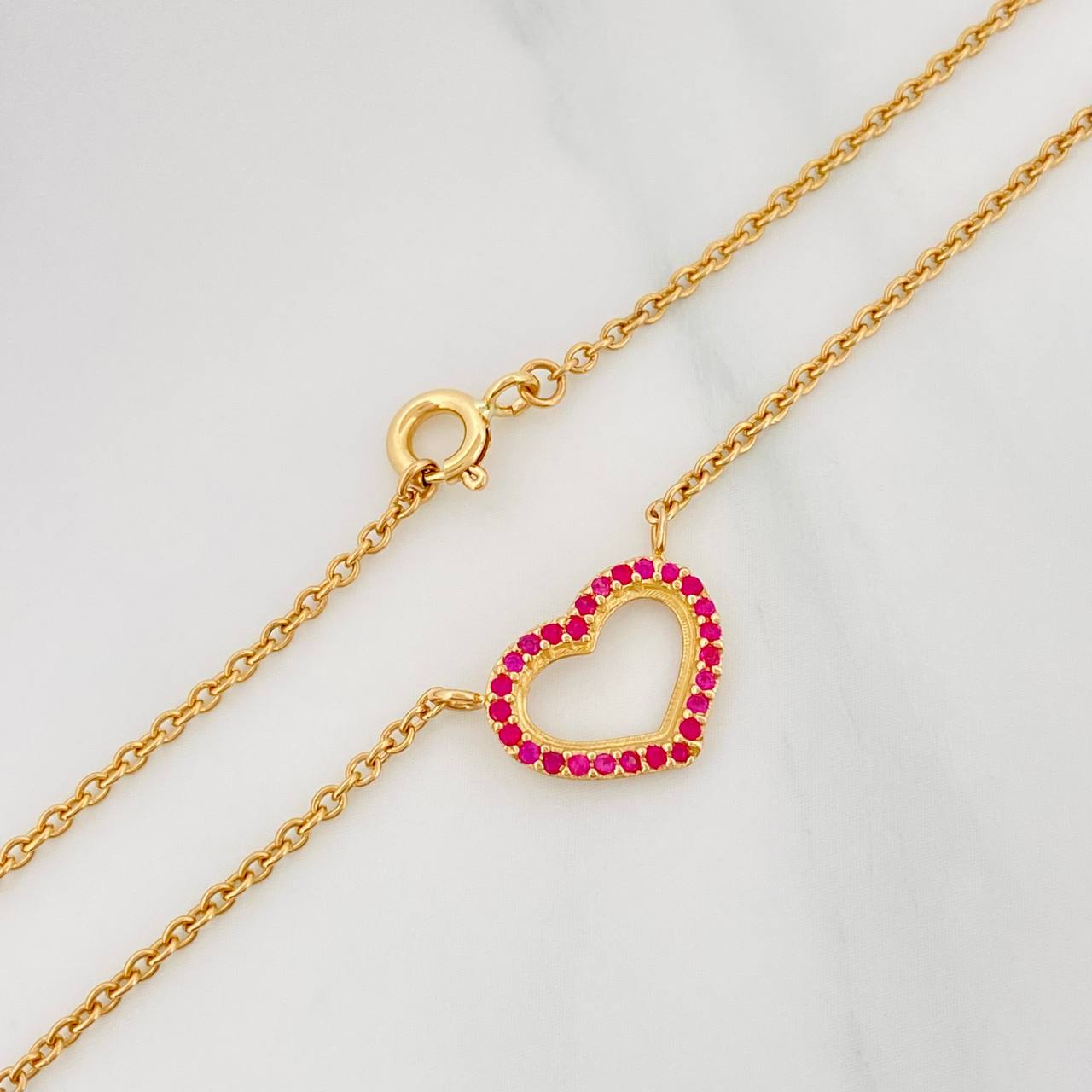 Cadena Aro Seguido Corazon 4.2 g / 47.5 cm / 1.74 mm Oro Amarillo 18K