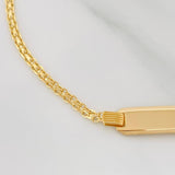 Pulso Placa Rectangular 3.35 g / 17 cm / 1.35 mm Oro Amarillo 18K
