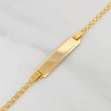 Pulso Placa Rectangular 3.35 g / 17 cm / 1.35 mm Oro Amarillo 18K