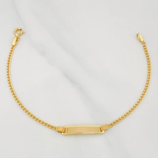 Pulso Placa Rectangular 1.7 g / 16 cm / 1.8 mm Oro Amarillo 18K