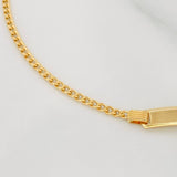 Pulso Placa Rectangular 1.65 g / 16 cm / 1.8 mm Oro Amarillo 18K