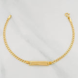 Pulso Placa Rectangular 1.7 g / 16 cm / 1.26 mm Oro Amarillo 18K