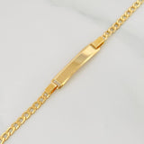 Pulso Placa Rectangular 1.7 g / 16 cm / 1.26 mm Oro Amarillo 18K
