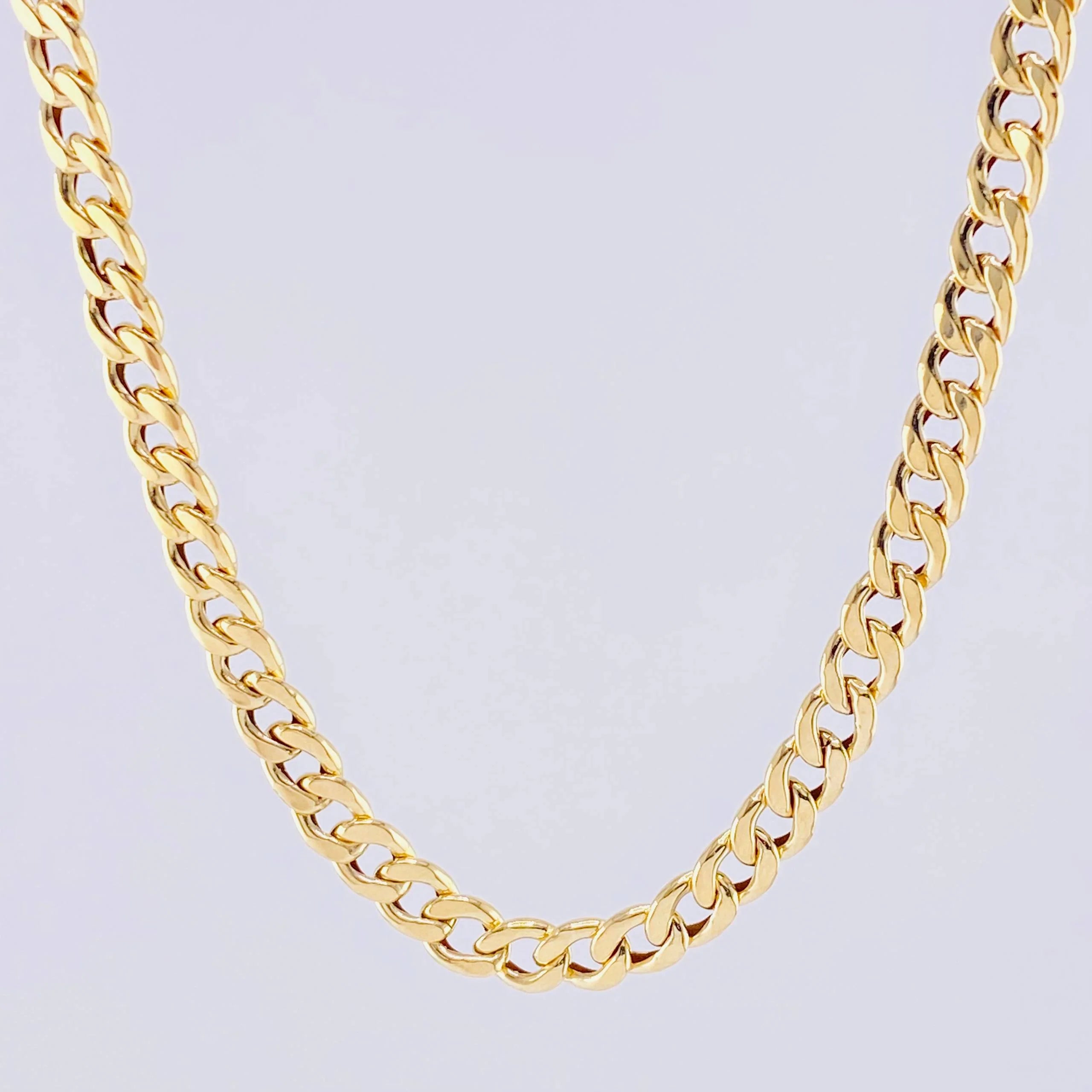 Cadena Cubana 5.85g / 70cm / 4.3mm Oro Amarillo 18K