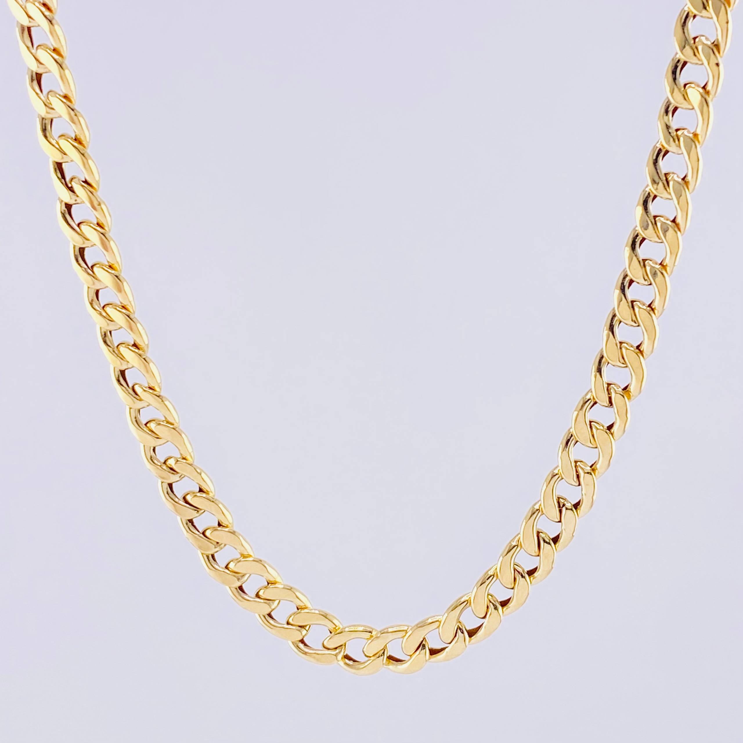 Cadena Cubana 5.85g / 50cm / 5.25mm Oro Amarillo 18K