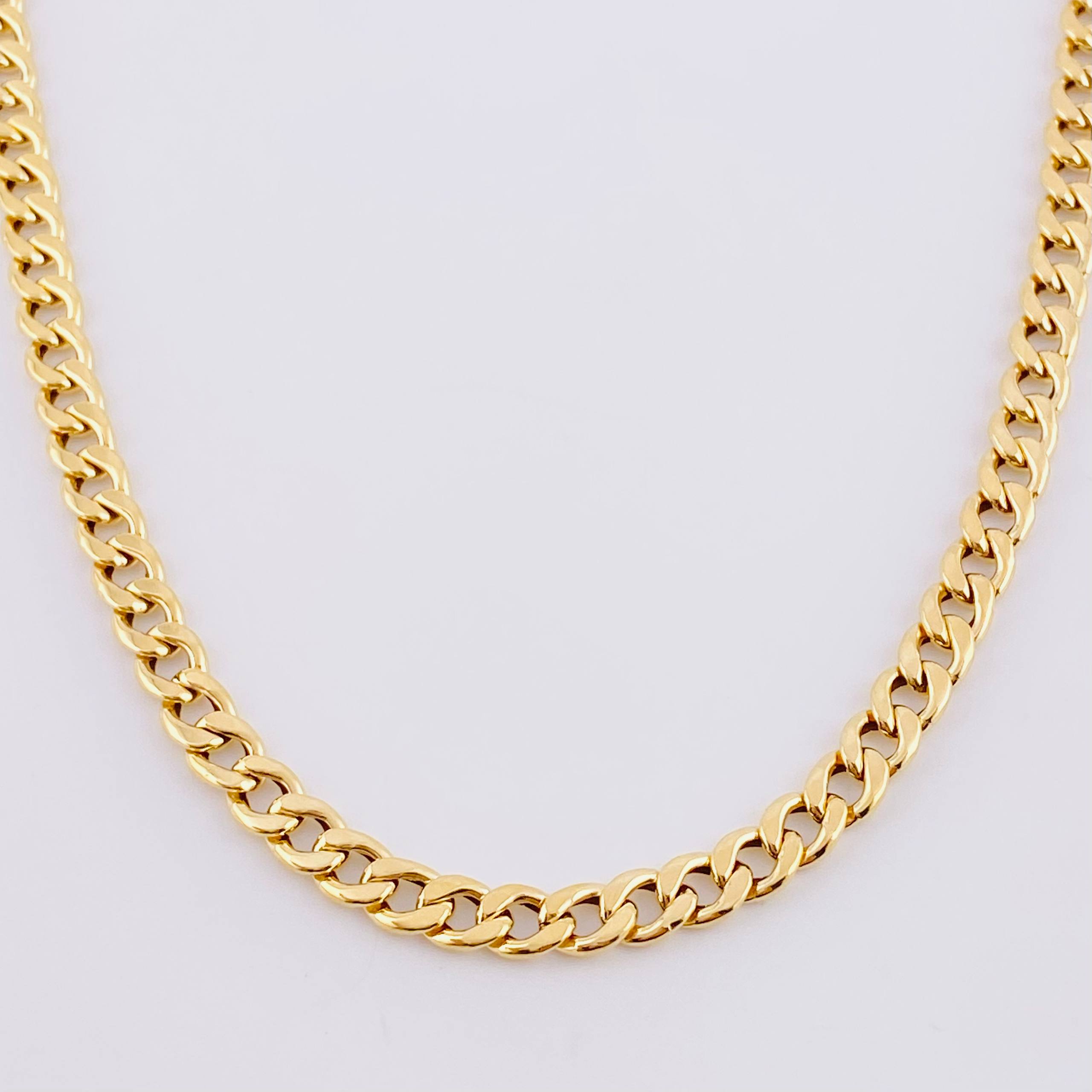 Cadena Cubana 6.65g / 60cm / 5.25mm Oro Amarillo 18K