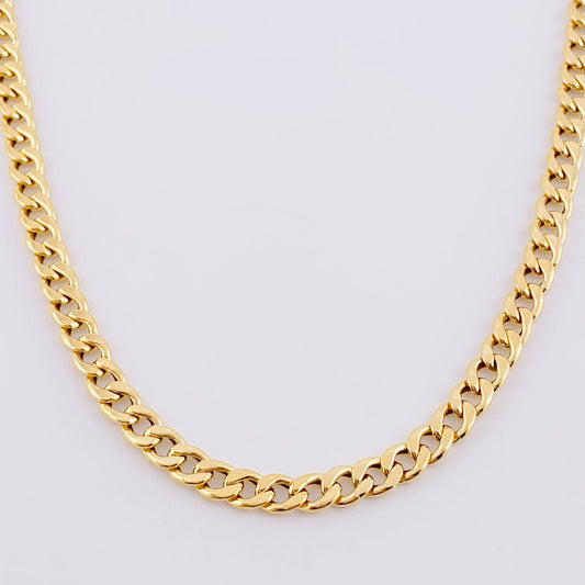 Cadena Cubana 6.65g / 60cm / 5.25mm Oro Amarillo 18K