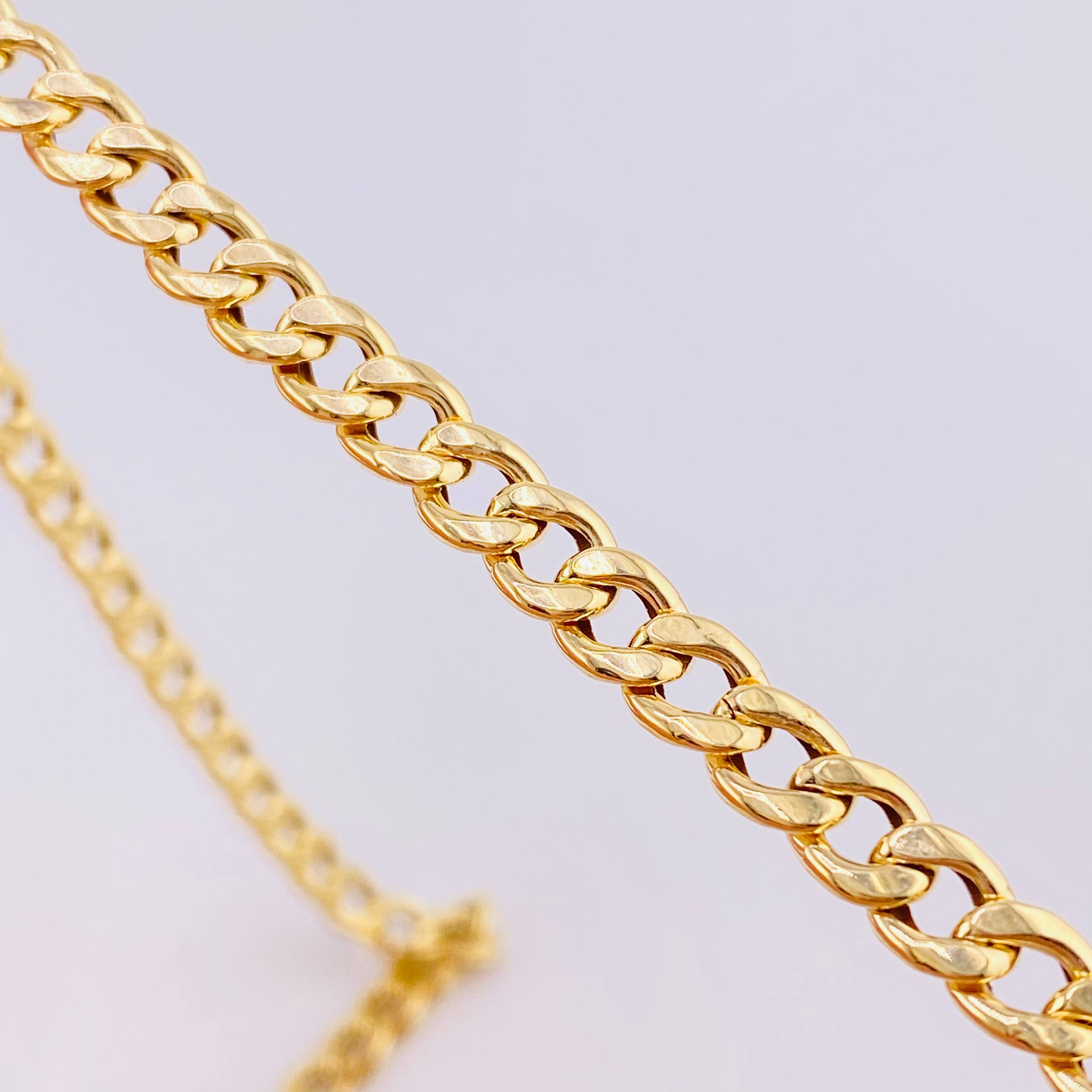 Cadena Cubana 5.95g / 50cm / 5.25mm Oro Amarillo 18K