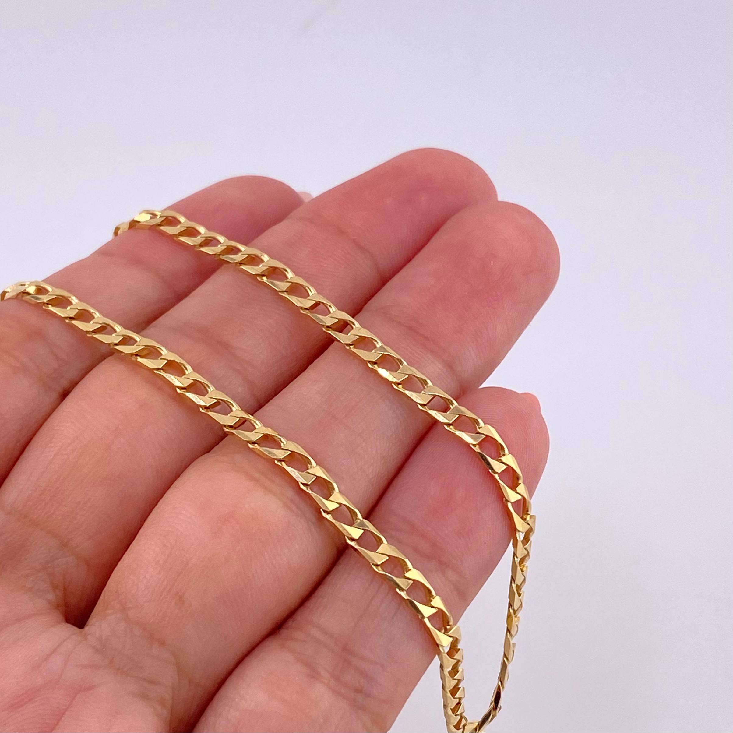 Cadena Panzer 14.2g / 70cm / 3.05mm Oro Amarillo 18K