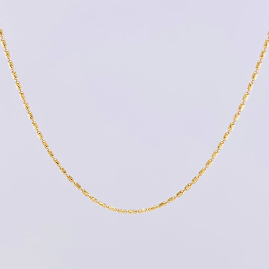 Cadena Morse 1.35g / 40cm / 1mm Oro Amarillo 18K