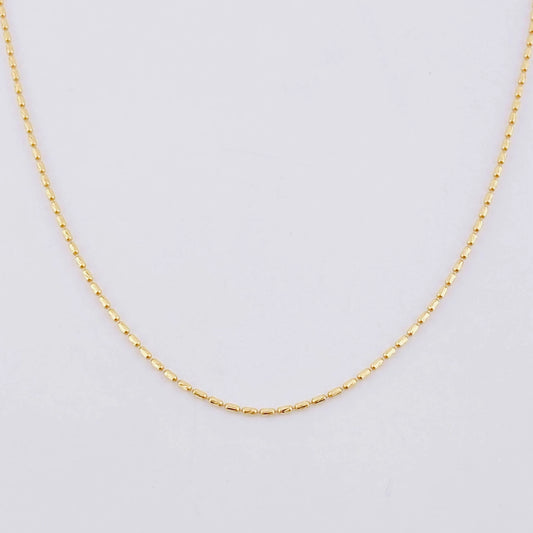 Cadena Morse 1.5g / 45cm / 0.75mm Oro Amarillo 18K