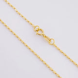 Cadena Morse 1.5g / 45cm / 0.75mm Oro Amarillo 18K