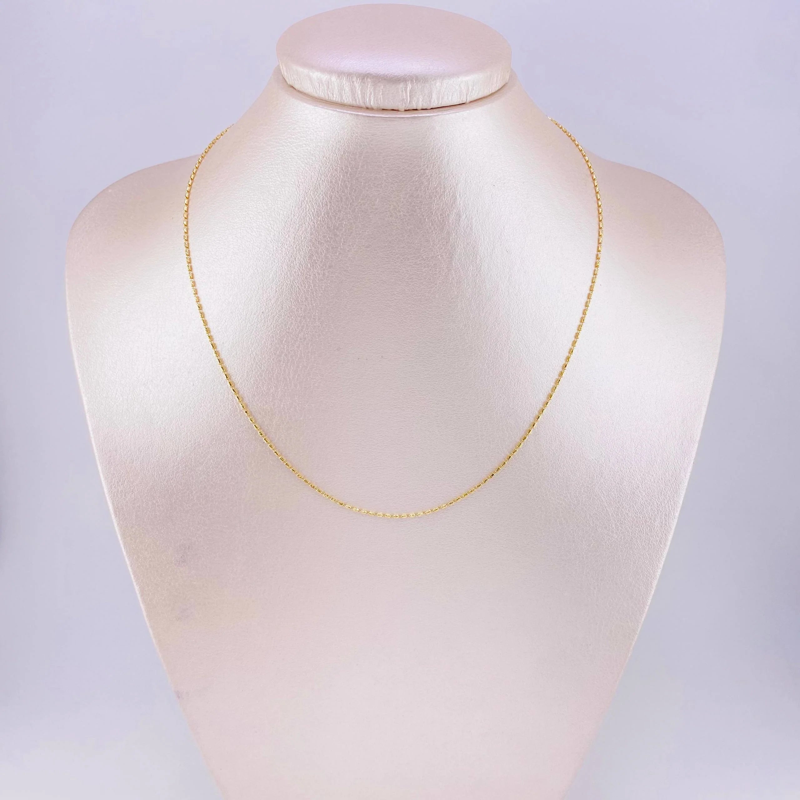 Cadena Morse 1.5g / 45cm / 0.75mm Oro Amarillo 18K
