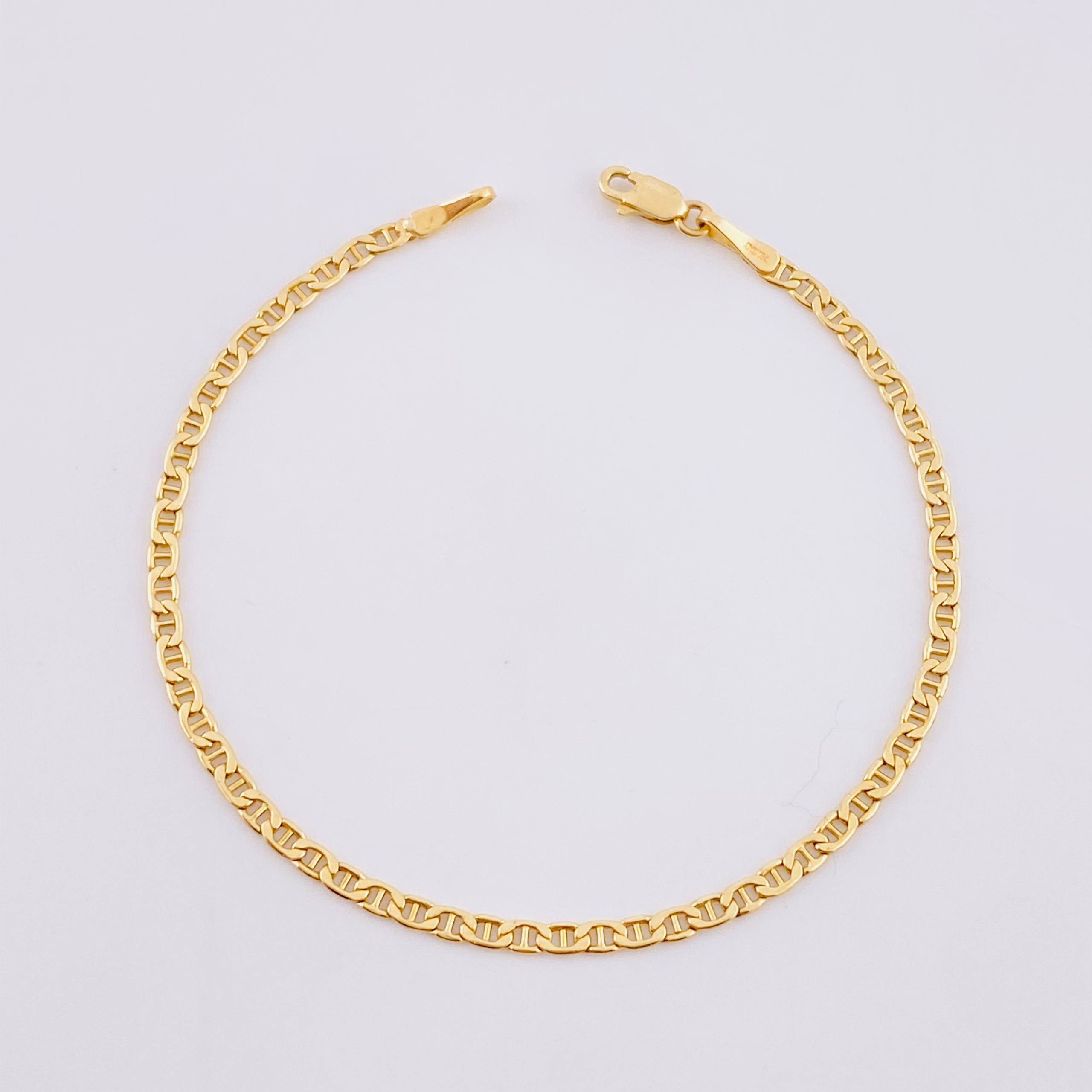 Pulso Escalera Plana 1.4g / 16.5cm / 2.2mm Oro Amarillo 18K