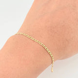 Pulso Escalera Plana 1.4g / 16.5cm / 2.2mm Oro Amarillo 18K