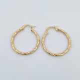 Candongas Niky 1.6gr / 2.8cm / Punteadas Oro Amarillo 18K $