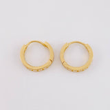 Candongas Carril Tupido 1.15g / 1cm Oro Amarillo 18K