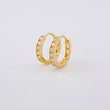 Candongas Carril Tupido 1.15g / 1cm Oro Amarillo 18K