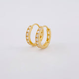 Candongas Carril Tupido 1.15g / 1cm Oro Amarillo 18K