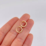 Candongas Carril Tupido 1.15g / 1cm Oro Amarillo 18K
