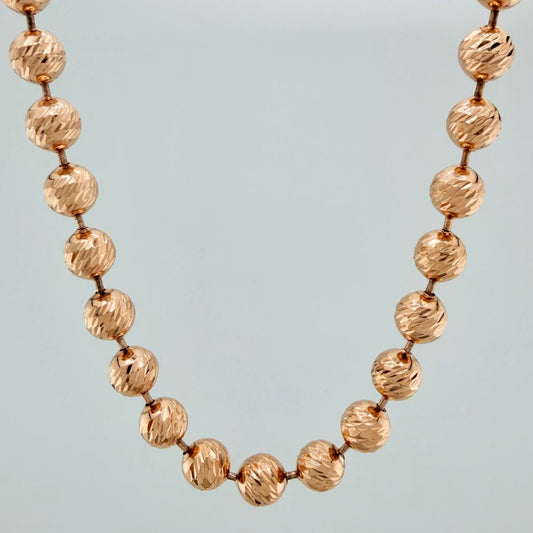 Cadena Militar 61.15gr / 75.5cm / 8mm Oro Rosa 18K