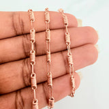 Cadena Rustica Barril 8.2gr / 60.4cm / 1.45mm Oro Rosa 18K $