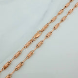 Cadena Rustica Barril 8.2gr / 60.4cm / 1.45mm Oro Rosa 18K $
