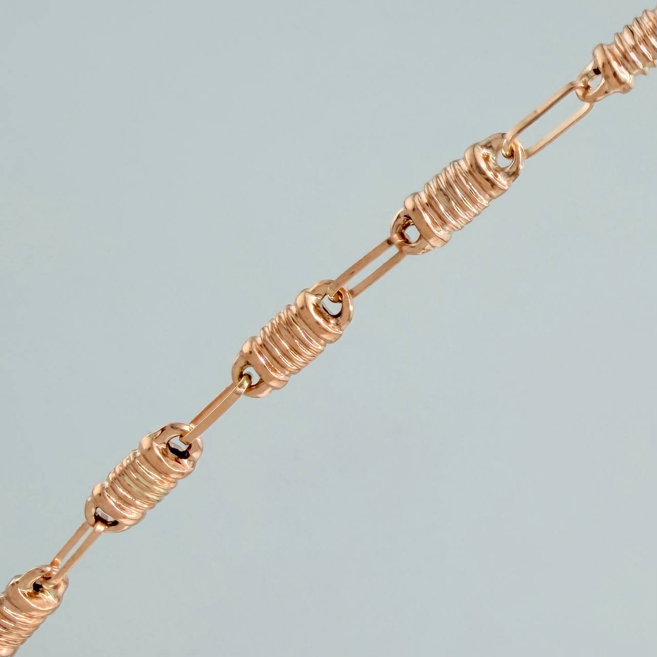 Cadena Rustica Barril 8.2gr / 60.4cm / 1.45mm Oro Rosa 18K $