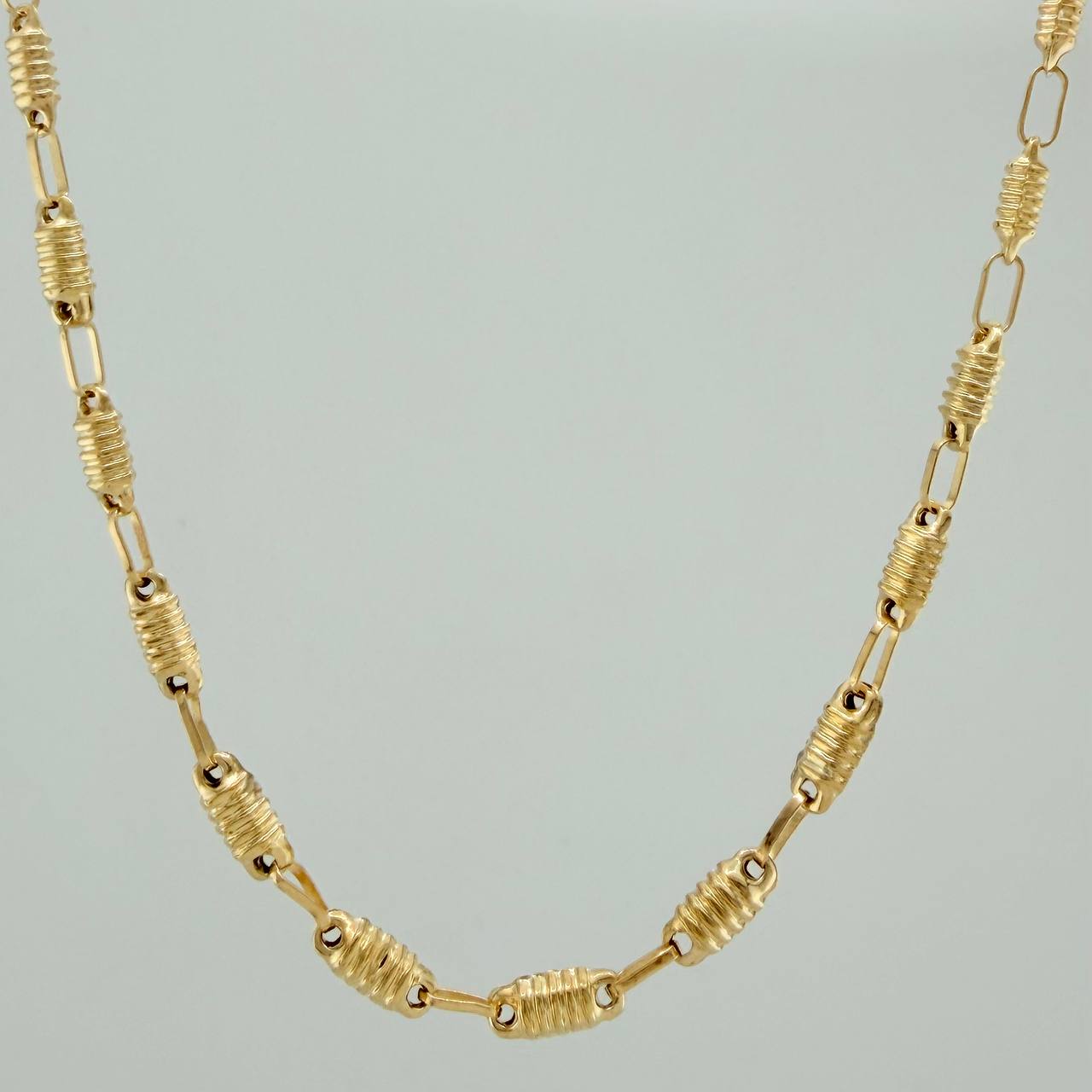 Cadena Rustica Barril 7.7 g / 61 cm / 3 mm Oro Amarillo 18K