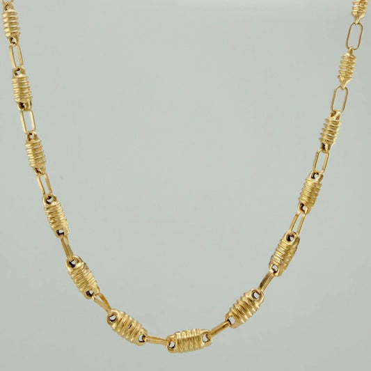 Cadena Rustica Barril 7.7 g / 61 cm / 3 mm Oro Amarillo 18K