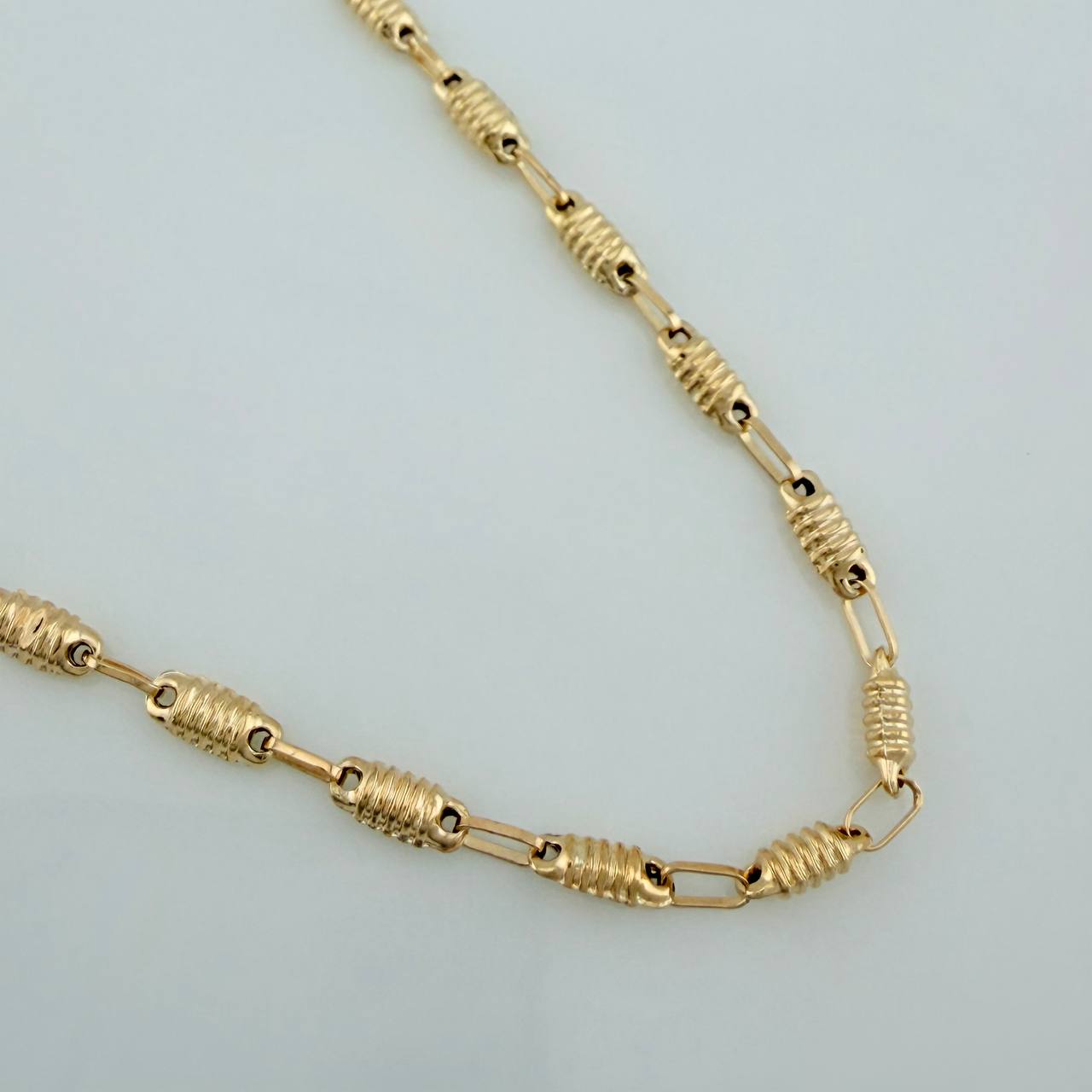 Cadena Rustica Barril 7.7 g / 61 cm / 3 mm Oro Amarillo 18K