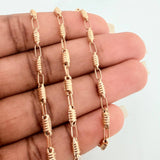 Cadena Rustica Barril 7.7 g / 61 cm / 3 mm Oro Amarillo 18K