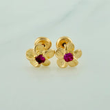Topos Flor 1.1gr / 7.5mm Oro Amarillo 18K %