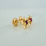 Topos Flor 1.1gr / 7.5mm Oro Amarillo 18K %