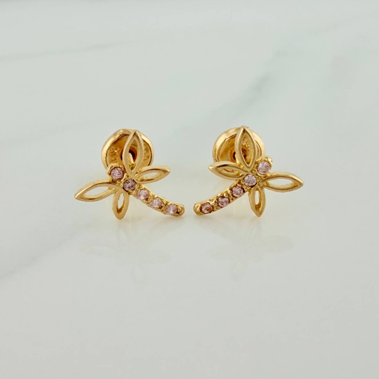 Topos Libelula 0.85gr / 7.9mm Oro Amarillo 18K %