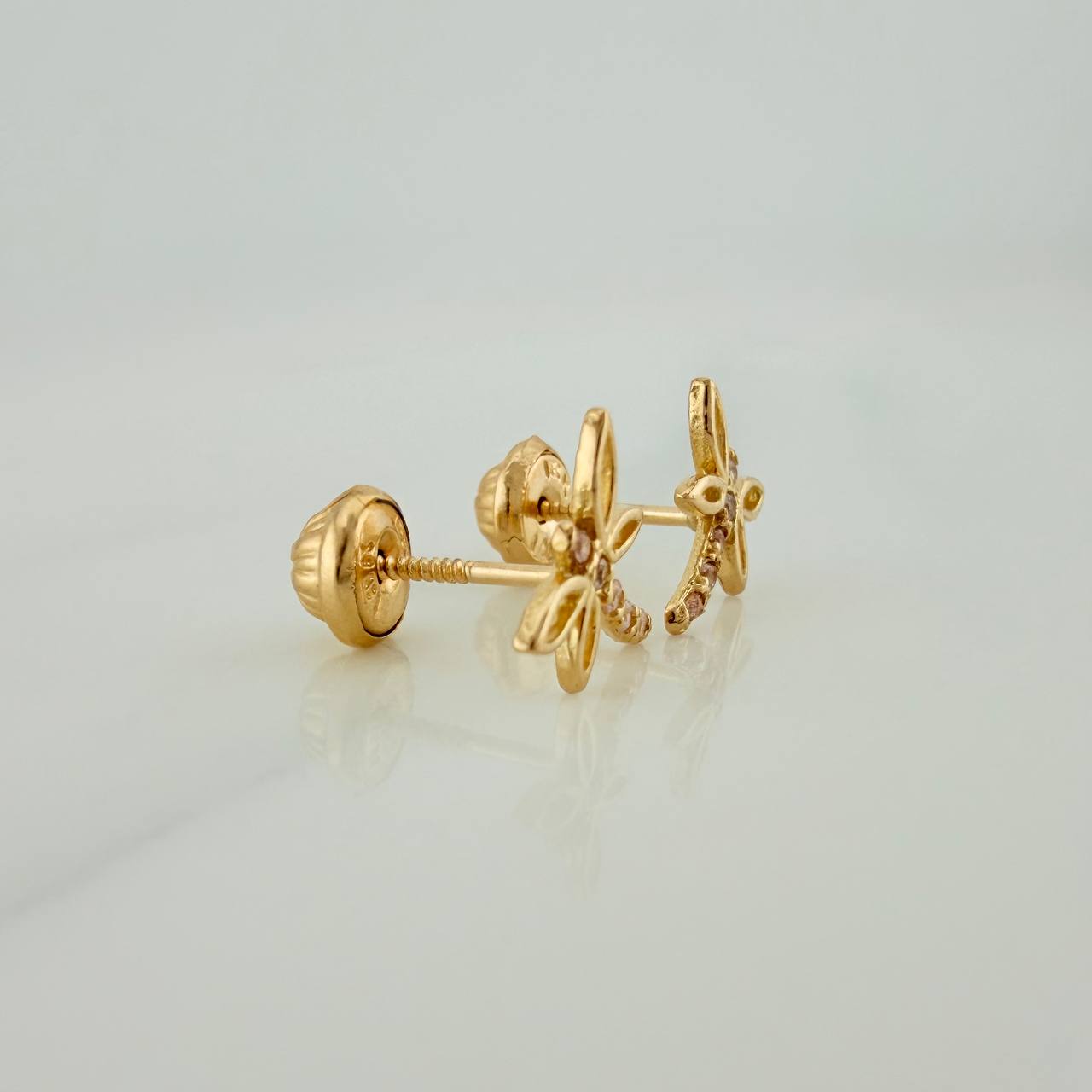 Topos Libelula 0.85gr / 7.9mm Oro Amarillo 18K %