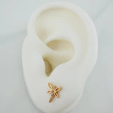 Topos Libelula 0.85gr / 7.9mm Oro Amarillo 18K %