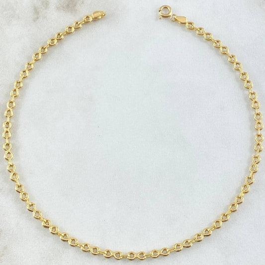 Tobillera Infinito 2.9gr / 26cm / Oro Amarillo 18K
