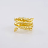Anillo Serpiente Espiral 4.65g / T9 Oro Amarillo 18K