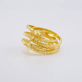 Anillo Serpiente Espiral 4.6g / T8 1/2 Oro Amarillo 18K