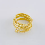 Anillo Serpiente Espiral 4.65g / T9 Oro Amarillo 18K